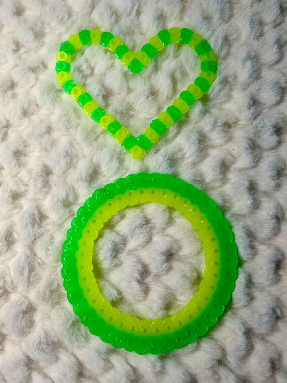 Vintage Perler Beads Kid Crafts (2)- Heart & Circle